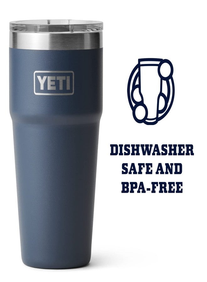 YETI Rambler Stackable Pint, Vacuum Insulated, Stainless Steel with MagSlider Lid, Navy - Image 3